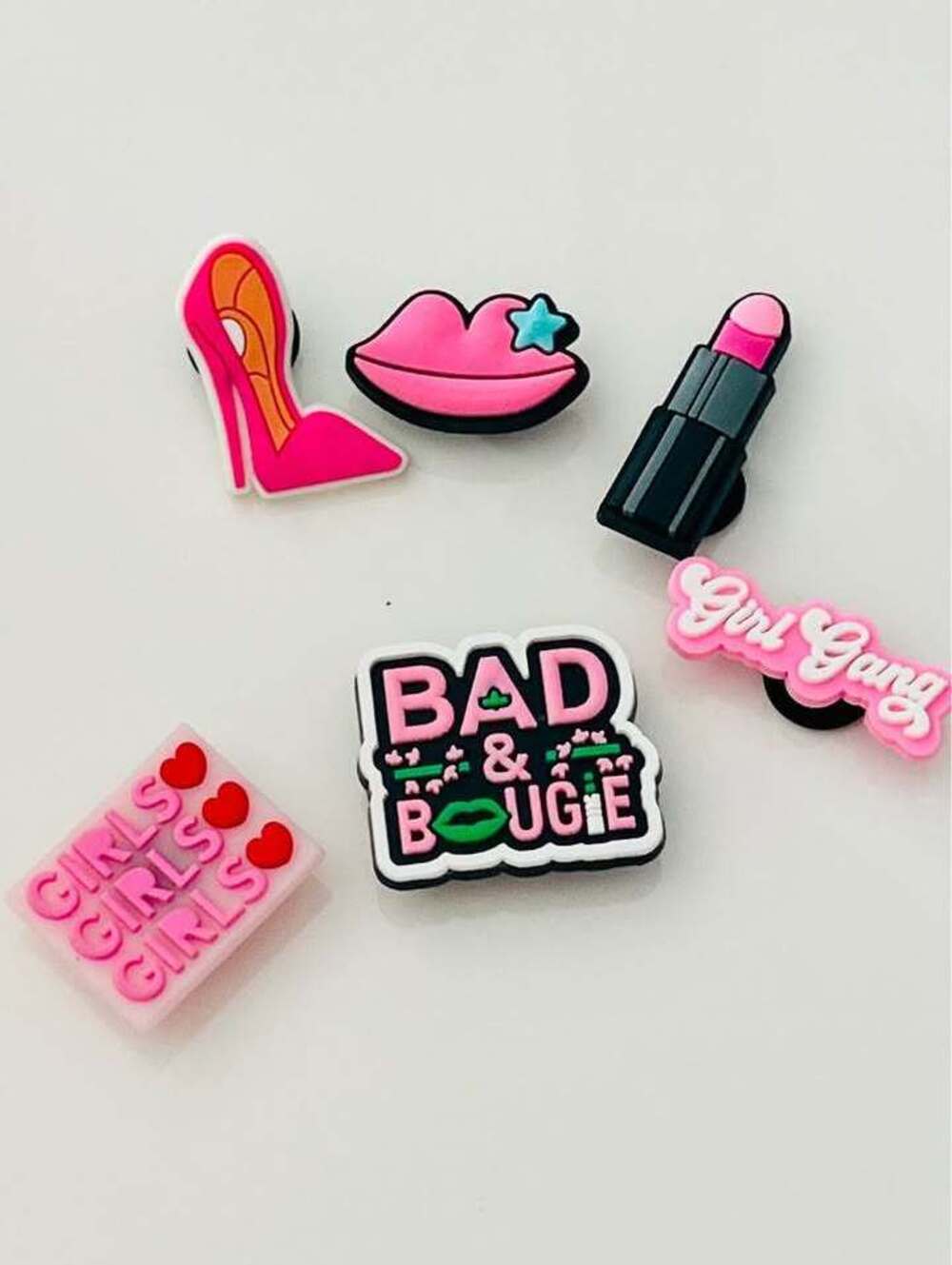 6-Piece Girl Power & Bougie Shoe Charms